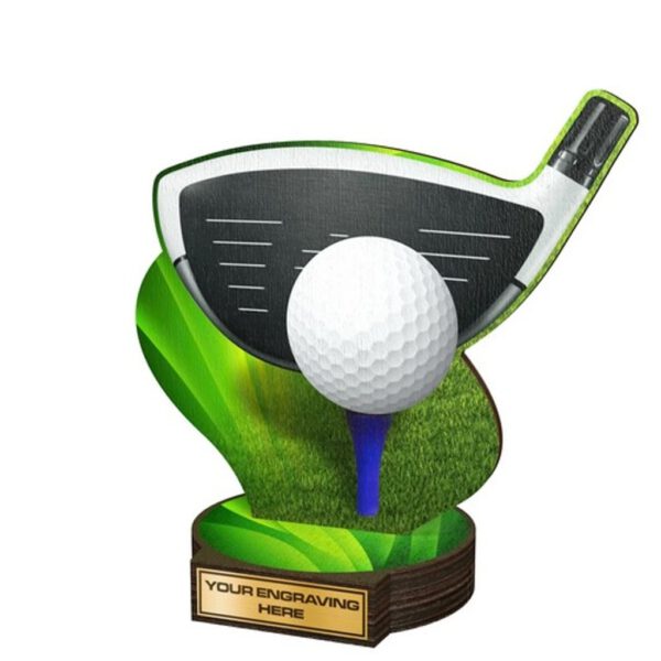 Een milieuvriendelijke golftrofee.