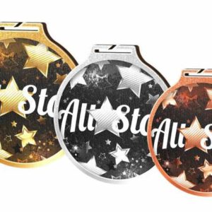 Ecologische Medaille All Stars - goud, zilver en brons.