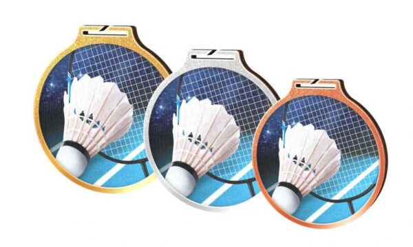 Ecologische Medaille Badminton, 3 stuks.