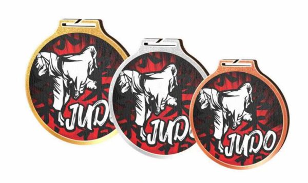 Ecologische Judo medaille, 3 stuks.